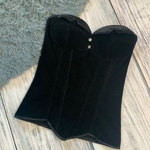 Coquette Black Velvet Bustier